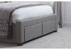 5ft King Size Valentine Grey fabric upholstered 4 drawer storage bed frame 5